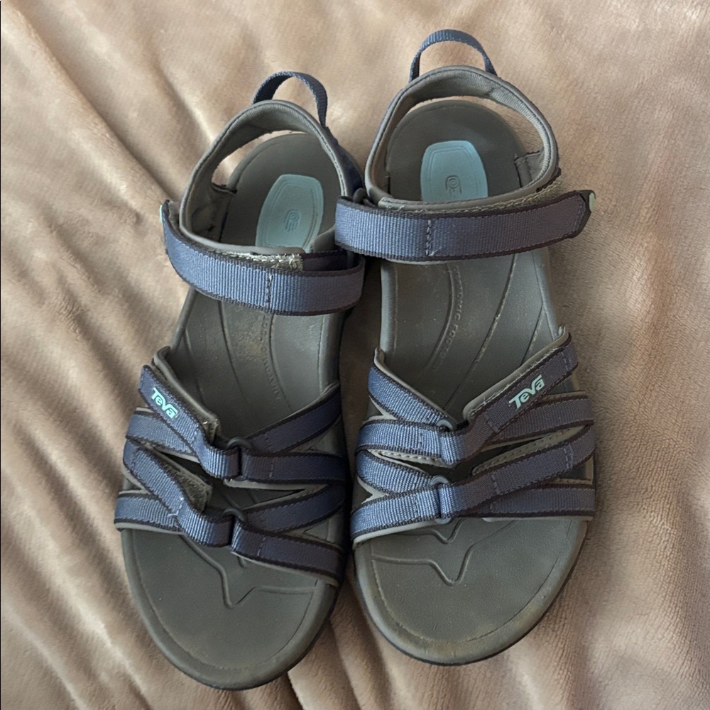 Teva charcoal and blue tirra hiking Sandals